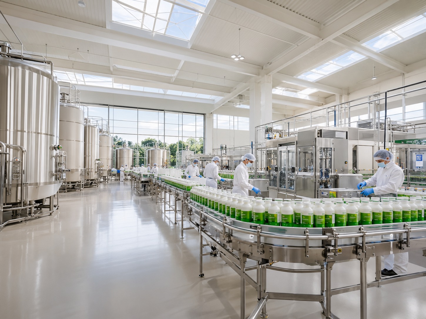 Automated bottling line at our dairy facility